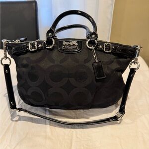 Y2K Coach Black Satchel with Signature Design